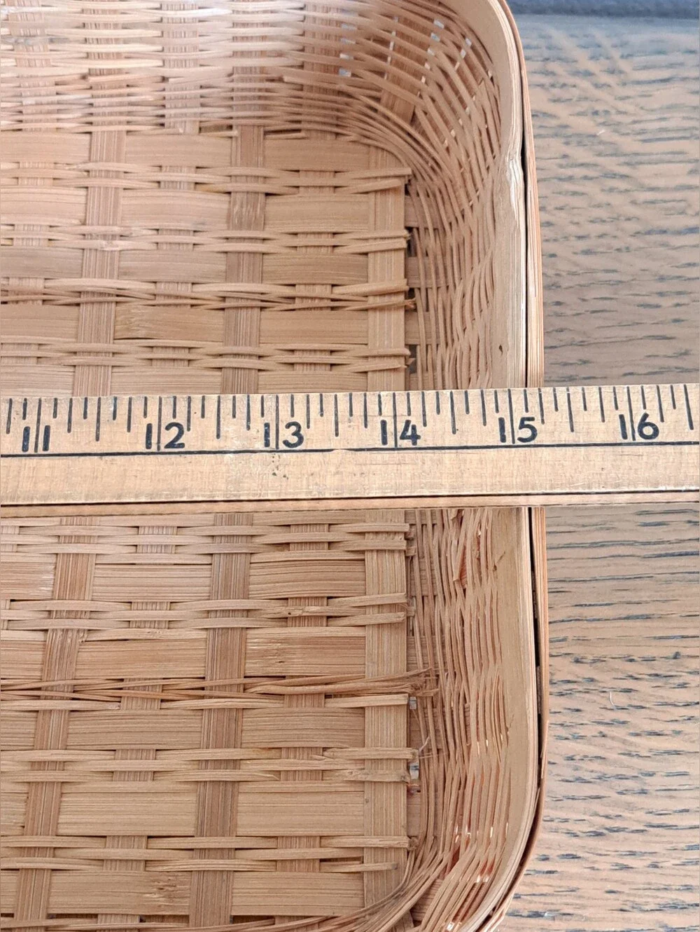 Wicker Bamboo Rectangular Tray  15x10